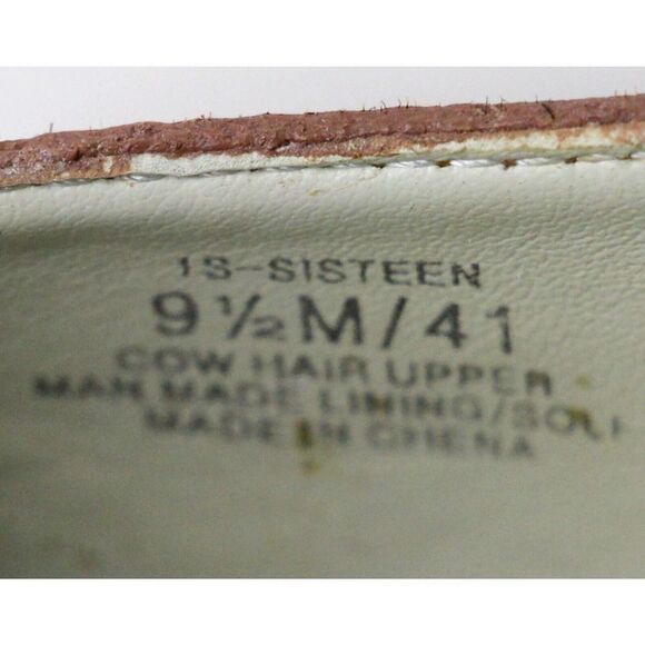 1. STATE BLACK BROWN CALF FUR ANIMAL PRINT MID HEEL POINTED TOE PUMP SHOES 9.5 M - Picture 13 of 14